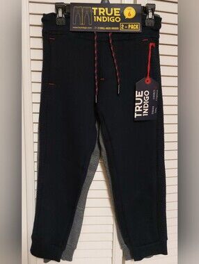 Kids- 2 Pack- True Indigo Joggers. Sz 6.
